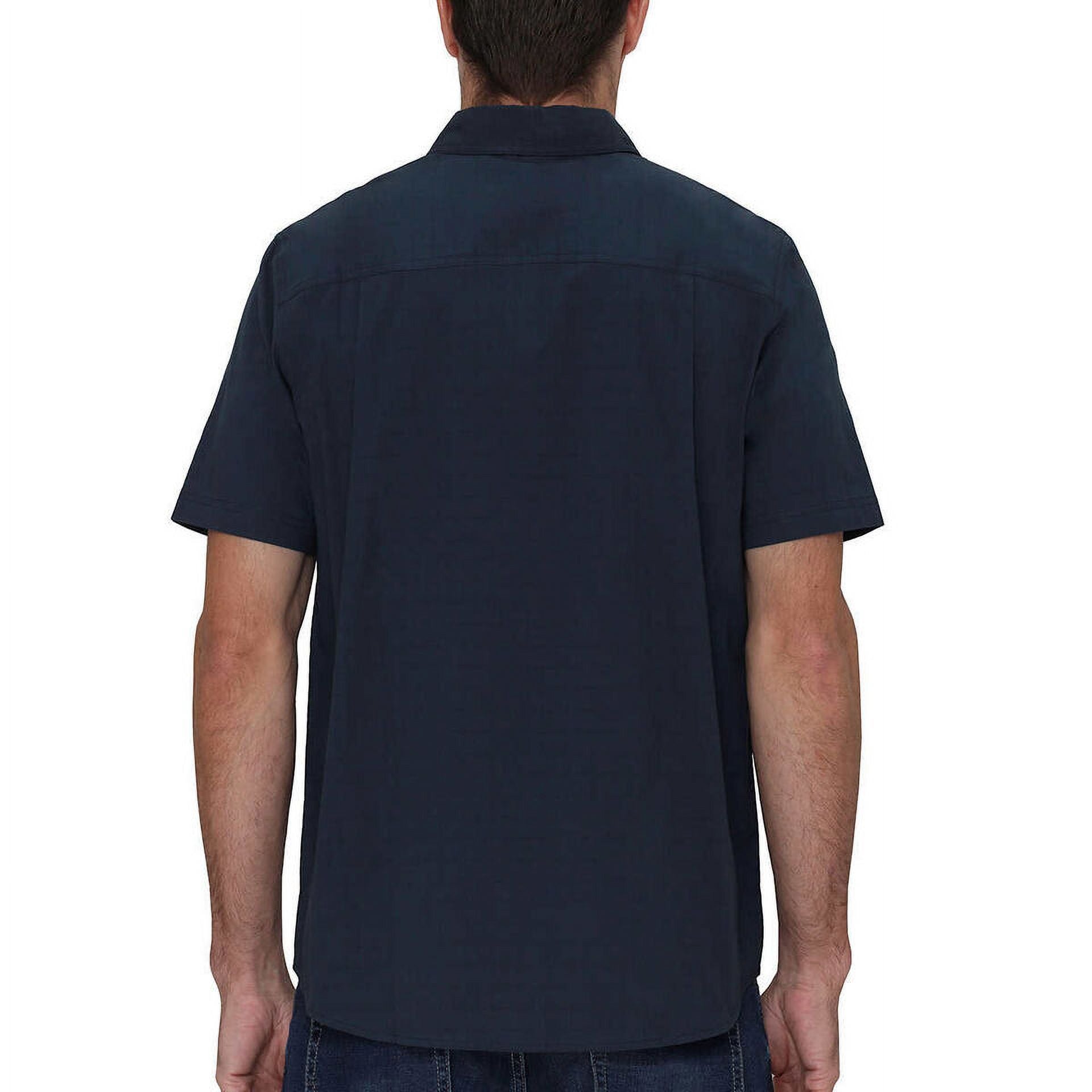 Size: XL - Sierra Design Men’s Short Sleeve Woven Shirt (Navy, X-Large)