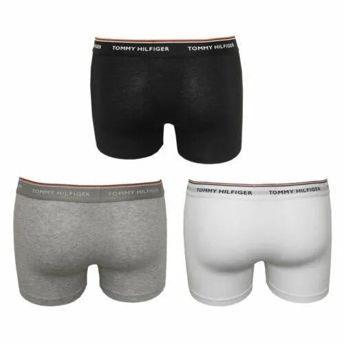 ommy Hilfiger Trunks: Upgrade your underwear essentials with 3 classic colors black, grey, white. (mention sizes if relevant).Invest in long-lasting comfort and confidence.