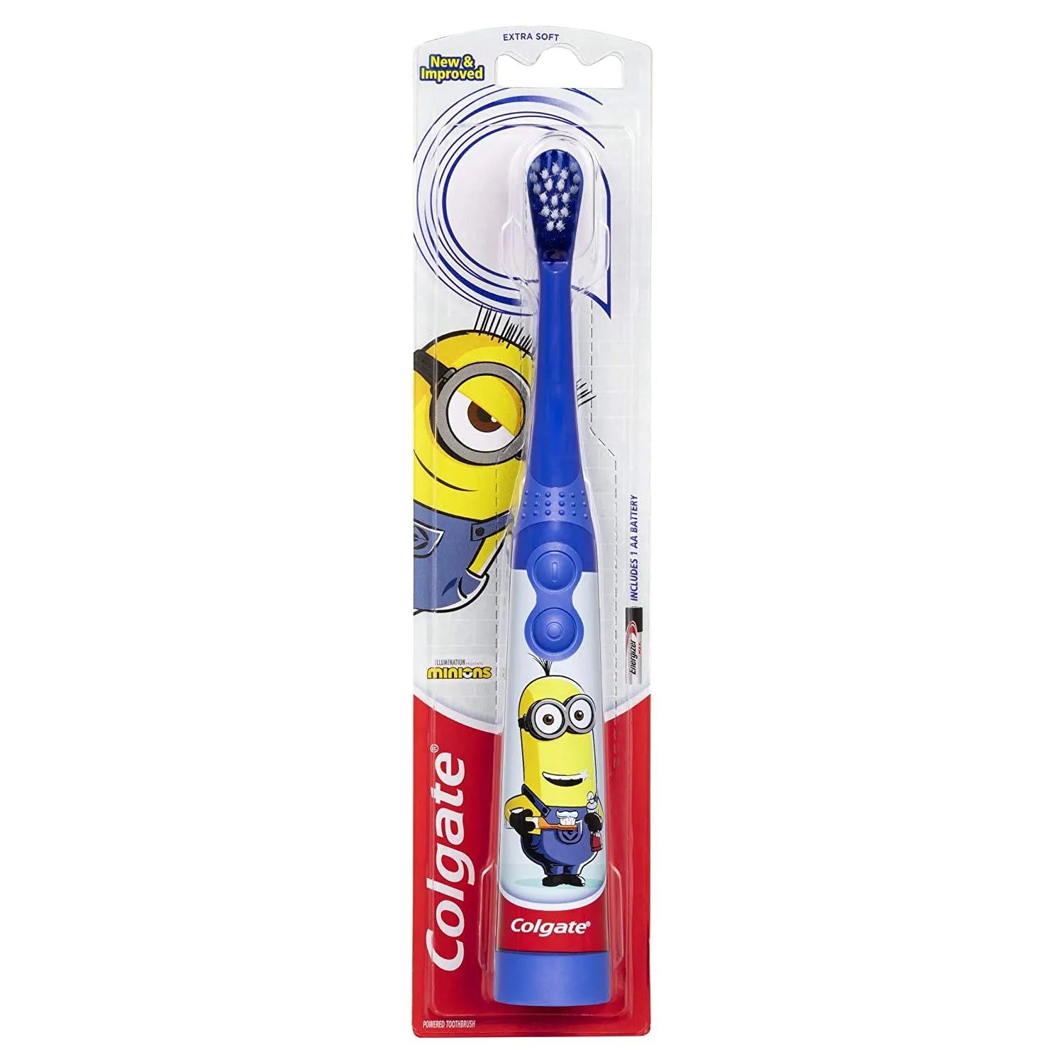 Colgate Kids Minions Battery Powered Toothbrush Blue