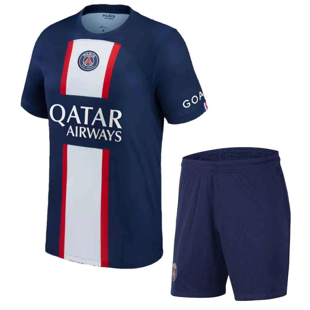 Official PSG home kit: Men's Dri-FIT sportswear for peak performance.Experience breathable comfort and team pride with the official PSG 2022/23 men's home kit. Stadium Home Kit, Men's, sportswear, football, soccer.