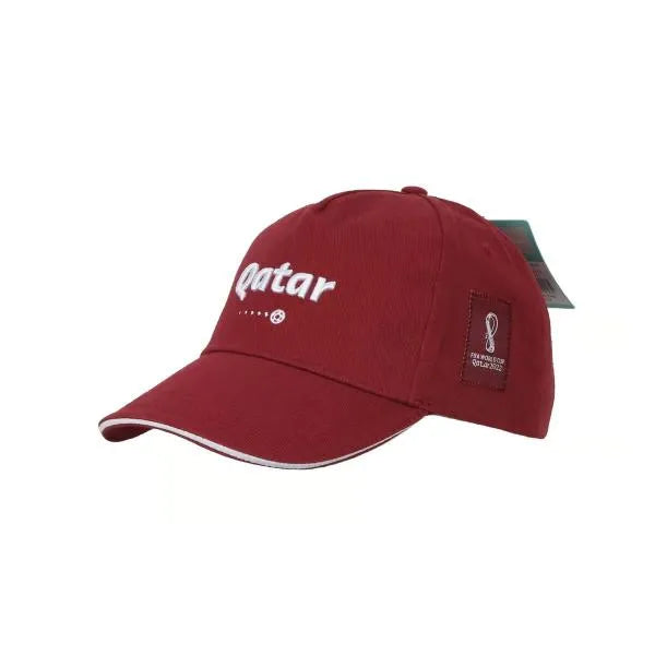 FIFA 2022 with the Official Qatar Unisex Cap - Burgundy with Official Emblem
