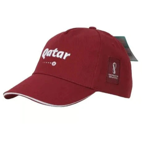 FIFA 2022 with the Official Qatar Unisex Cap - Burgundy with Official Emblem