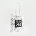 Gloo Planet B printed fold-up shopper bag made from sustainable materials. Bag is folded and displayed against a white background. Gloo Planet B eco-friendly shopper bag with colorful print, folded compactly on a white background. Perfect for reducing plastic waste.