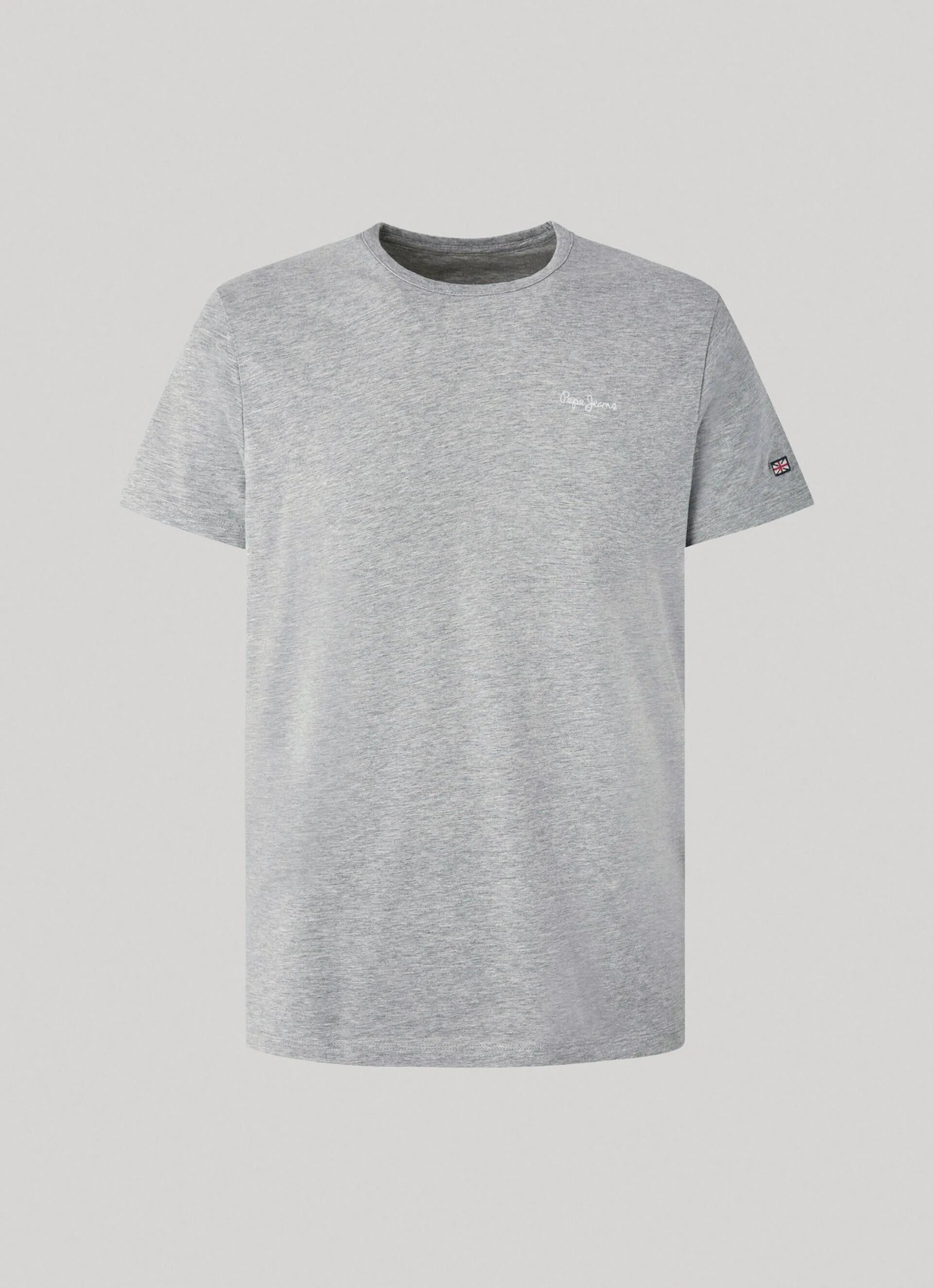 Grey men's t-shirt, Pepe Jeans, casual comfort and style. Look sharp and feel relaxed in the Pepe Jeans grey t-shirt, perfect for any occasion. Elevate your everyday wardrobe with the soft grey t-shirt from Pepe Jeans.
