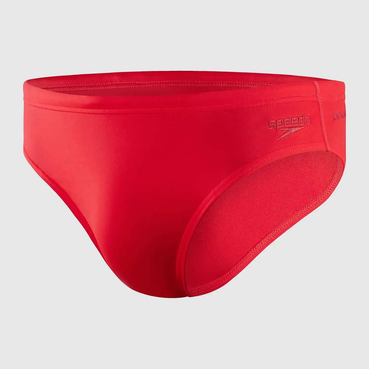 Speedo Red Eco Endurance+ Brief. Sustainable style & performance for your swim (mention size if relevant).Look Good, Feel Good, Do Good. Sustainable performance and bold style in one eco-friendly Speedo brief.