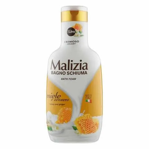 Malizia Honey and Ginger Shower Gel 1000ml - Nourish and Invigorate