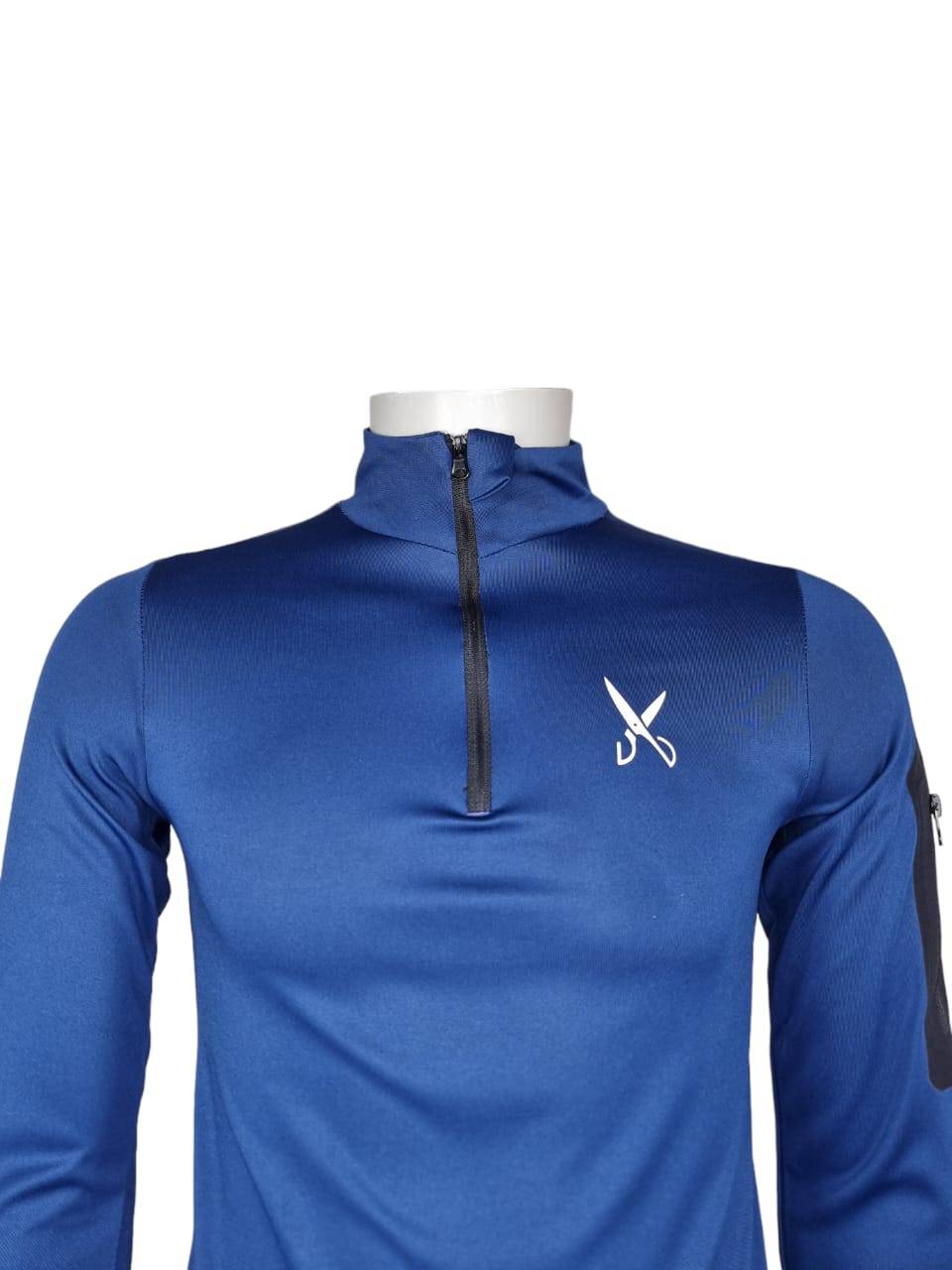 Weaver blue long neck shirt: Men's long sleeve shirt, stylish and versatile.Look sharp and feel confident .Weaver men's blue long neck shirt: Versatile style, ultimate comfort (mention size if relevant).