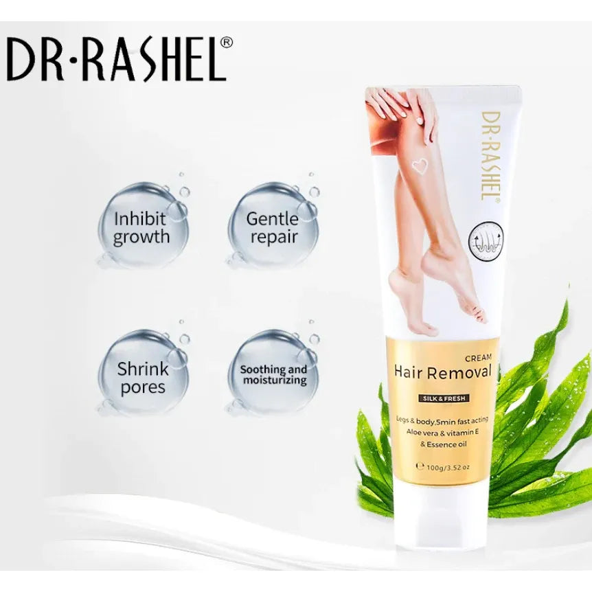 Dr. Rashel Hair Removal Cream with Essence Oil 100g Tube - Aloe Vera & Vitamin E
