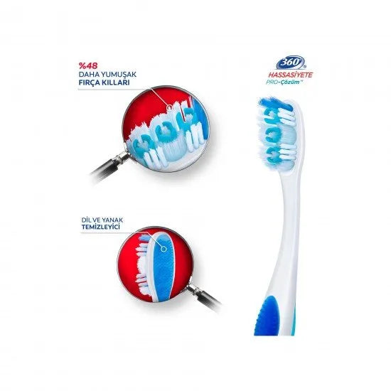 Colgate 360 X2 Family Toothbrush Pack - Gentle & Effective 2-in-1 Cleaning