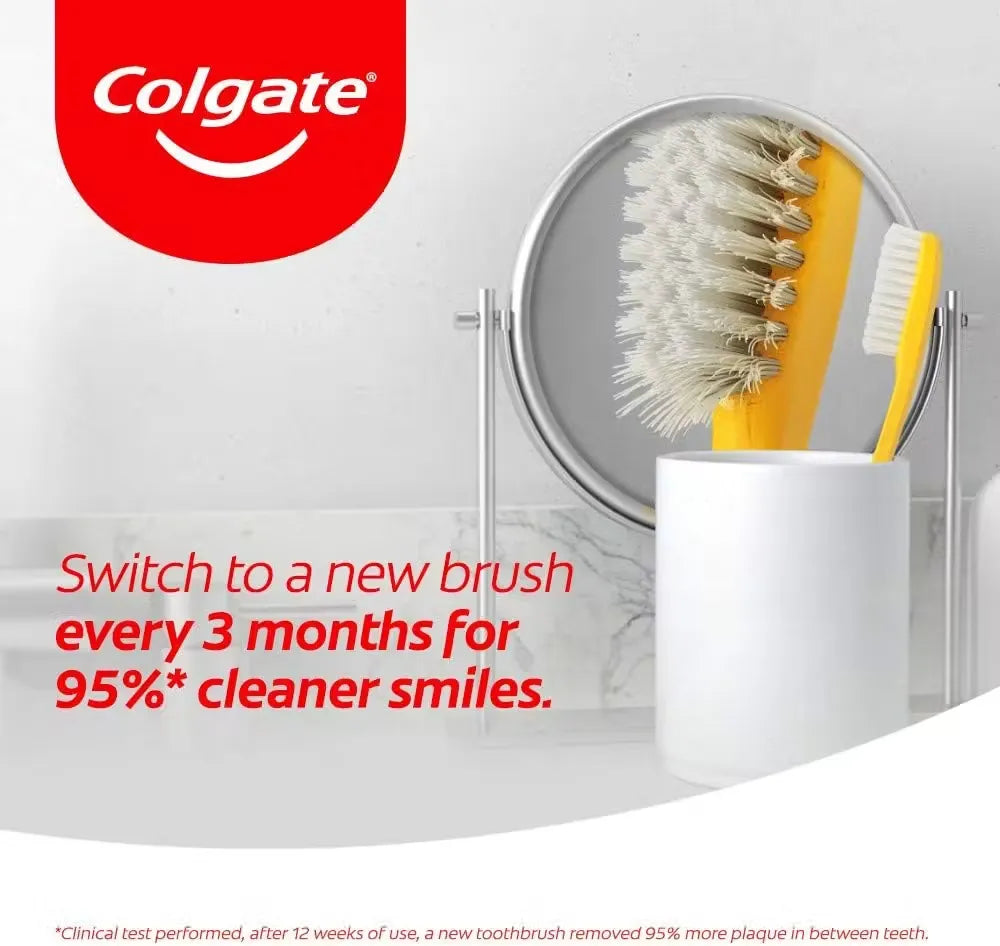 Colgate Pink Medium Bristle Toothbrush - Gentle yet effective cleaning for your smile. Shop on Dubailisit!