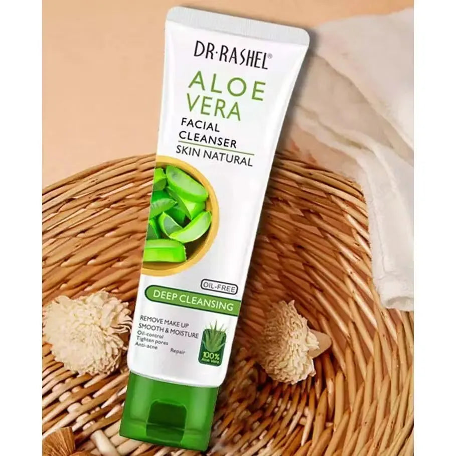 Dr. Rashel Aloe Vera Cleanser (100g) deep cleanses & soothes skin with aloe vera extract. Oil-free formula for refreshed, radiant complexion. Shop on Dubailisit!