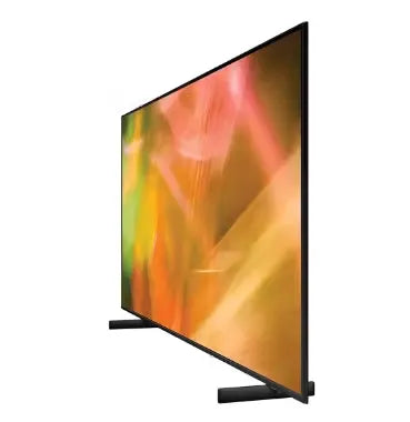 Samsung 60-inch 8 Series UHD TV (UA60AU8000UXQR-V) displaying vibrant colors and sharp details on a sleek, modern screen.