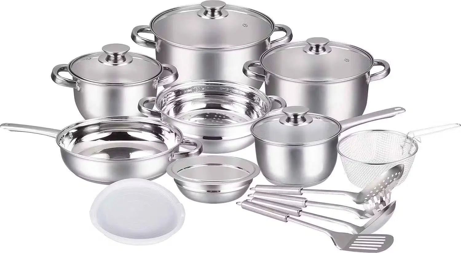 Insiya SV15 Stainless Steel 17pcs Cookware Set Induction Ready