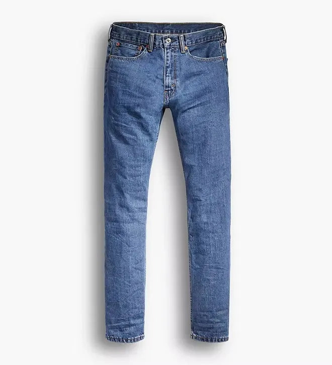 Levi's 505 Jeans: Timeless regular fit for comfort and style (mention size if relevant).Dress them up or down, these jeans go anywhere. classic, comfortable, versatile, relaxed fit.
