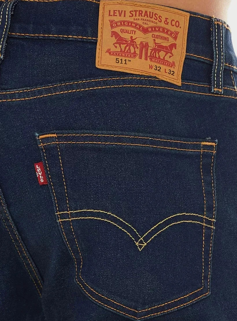 Levi's Slim Fit Jeans: Timeless style meets modern comfort in this mid-rise blue wash.Levi's, blue, slim fit, mid-rise, classic, modern, casual.From day to night, these Levi's jeans move with you.