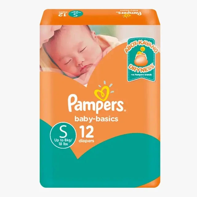 Pampers Baby Basics Size 2 (Up to 8kg) S 12-Diaper Pack