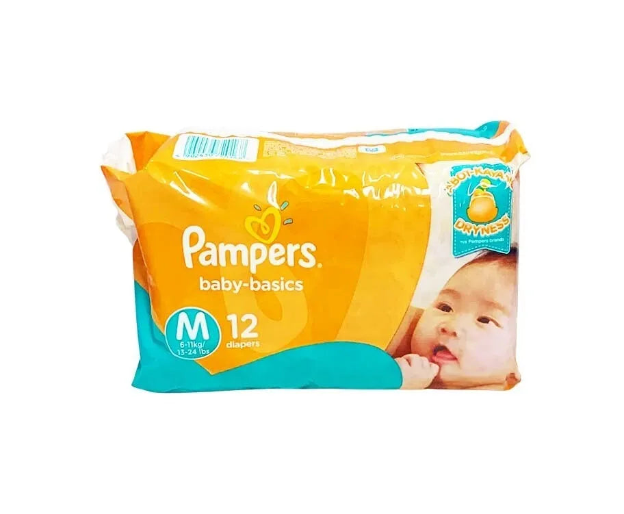 Pampers Baby Basic Size 3 (6-11KG) M 12 Diapers