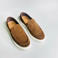 Massimo Dutti Men Loafers Split Suede Translucent Sole Light Brown