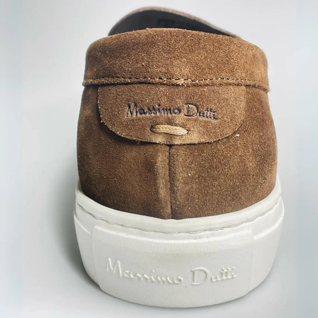 Massimo Dutti Men Loafers Split Suede Translucent Sole Light Brown