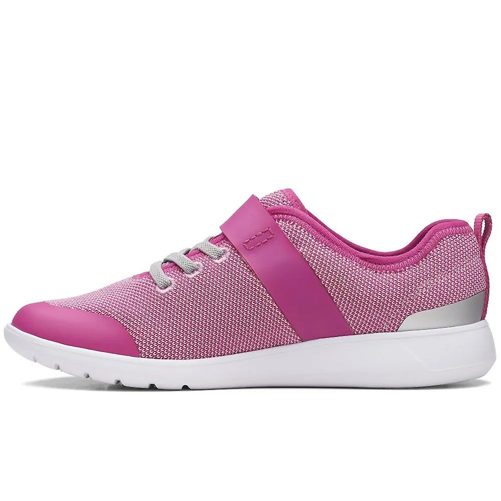 Clarks Hoop Run Girl's Sneakers in Pink