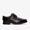 CLARKS Hail Cap 'Black Leather' - Men's Shoes