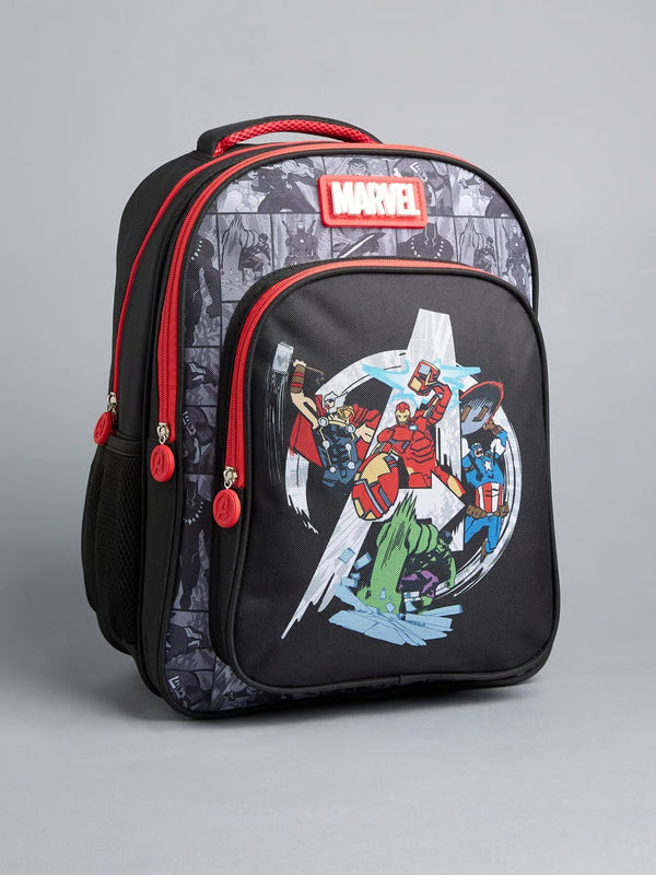 Marvel Avengers Print Backpack with Adjustable Shoulder Straps and Zip Closure