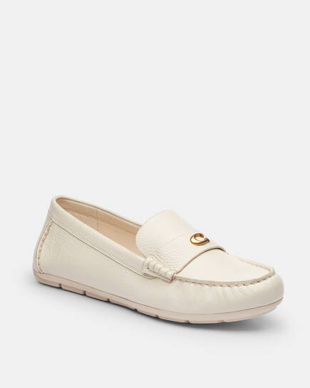 Coach Jocelyn Leather Loafer White