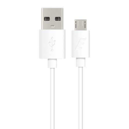 Energizer High tech Fast Charging Long micro-USB Cable, Ultra Resistant 2.4A, Fast Sync and Charging Round 2M Cable - White