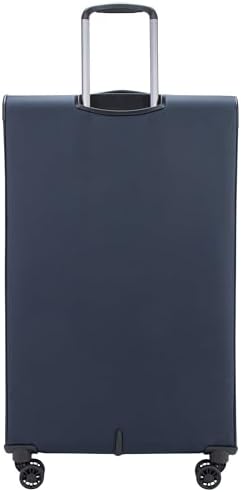 Pierre Cardin Luggage Softside Lightweight Suitcase for Travel, TSA Approved Lock, Anti Theft Double Zipper, Mercury Collection (Navy)