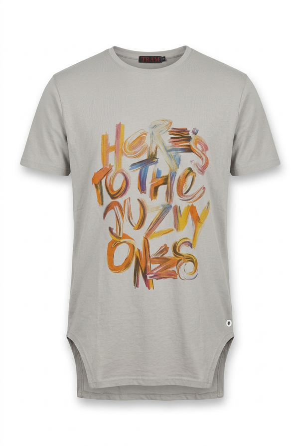 TRAP Urban Streetwear Longline  women T-Shirt with Colorful Graphic Art