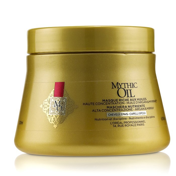 L'Oreal Professionnel Mythic Oil Oil Rich Masque High Concentration Argan Oil with Myrrh (Thick Hair) 200ml/6.76oz