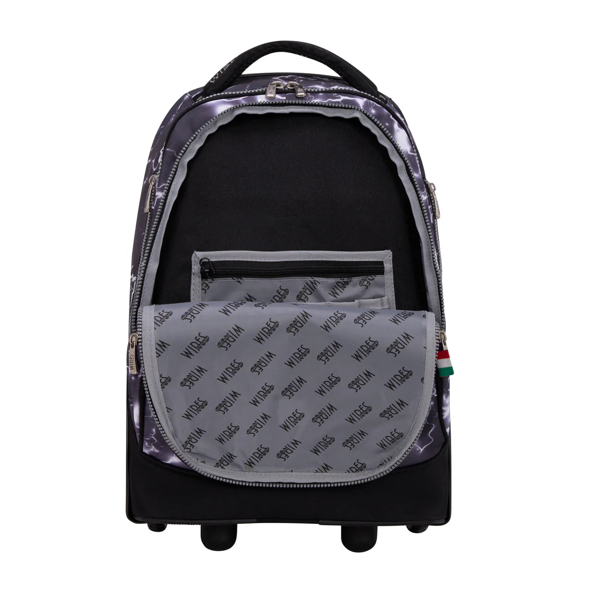 Wires  Dark Thunder Wires Big Wheel School Bag Trolley Set of 3 - Lunch Bag & Pencil Case - w24524