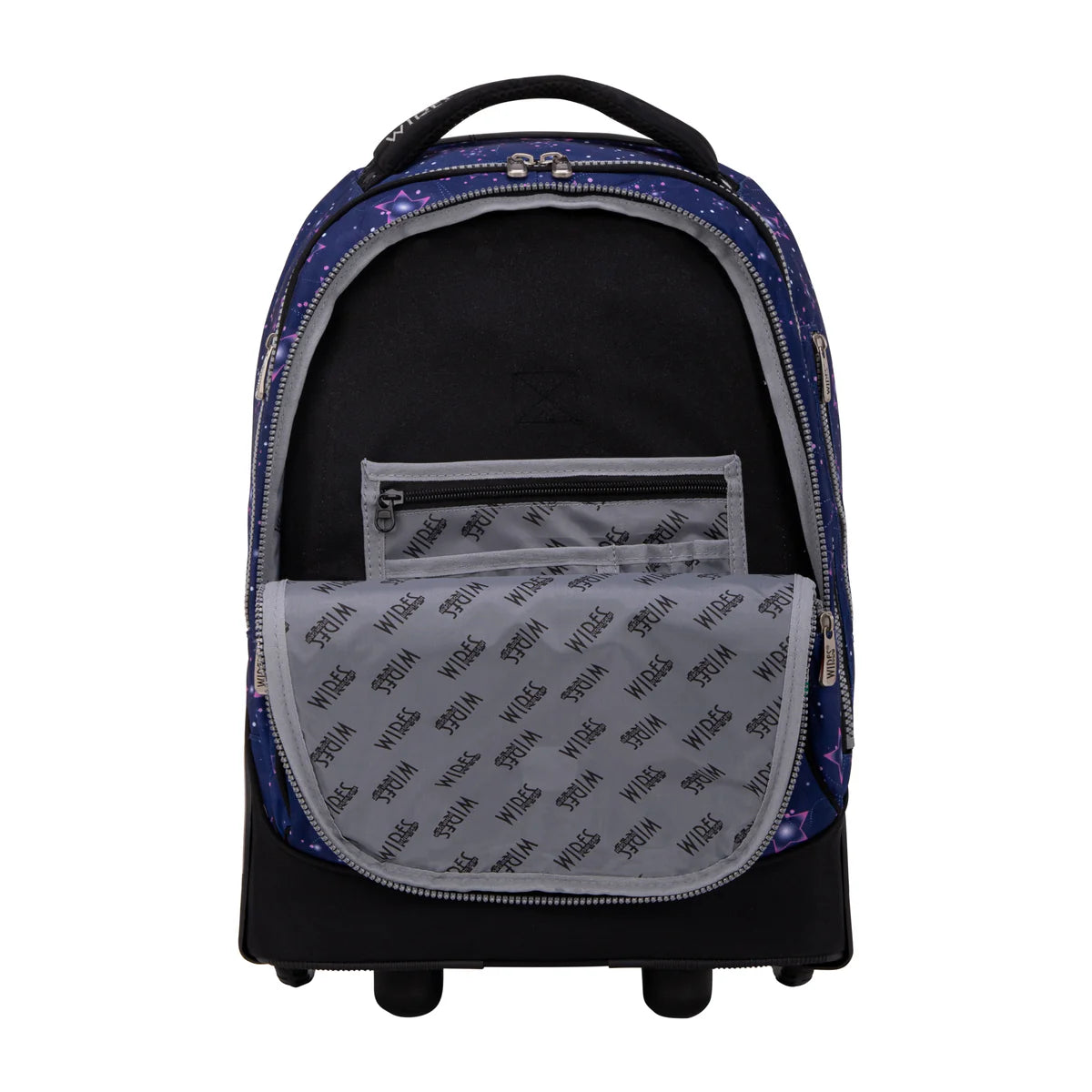 Wires Stars Wires Big Wheel School Bag Trolley Set of 3 Lunch Bag & Pencil Case - W24529