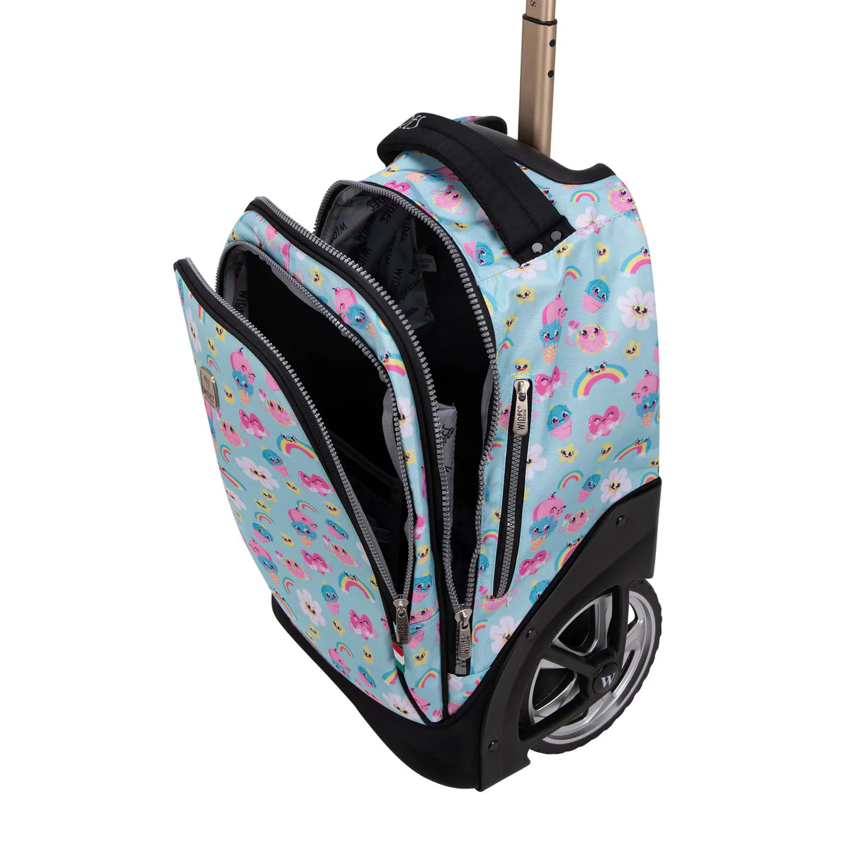 Wires Rainbow Wires Big Wheel School Bag Trolley Set of 3 - Lunch Bag & Pencil Case - W24533