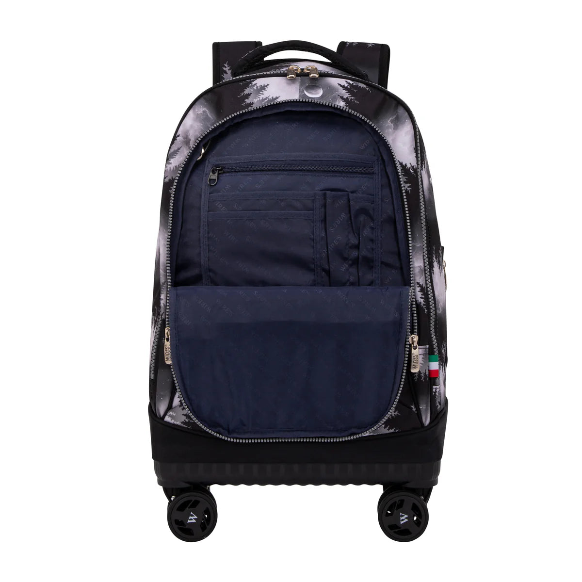 Wires Mystery Forest Wires 8-Wheels School Backpack Trolley Set - Lunch bag & Pencil Case - W24558