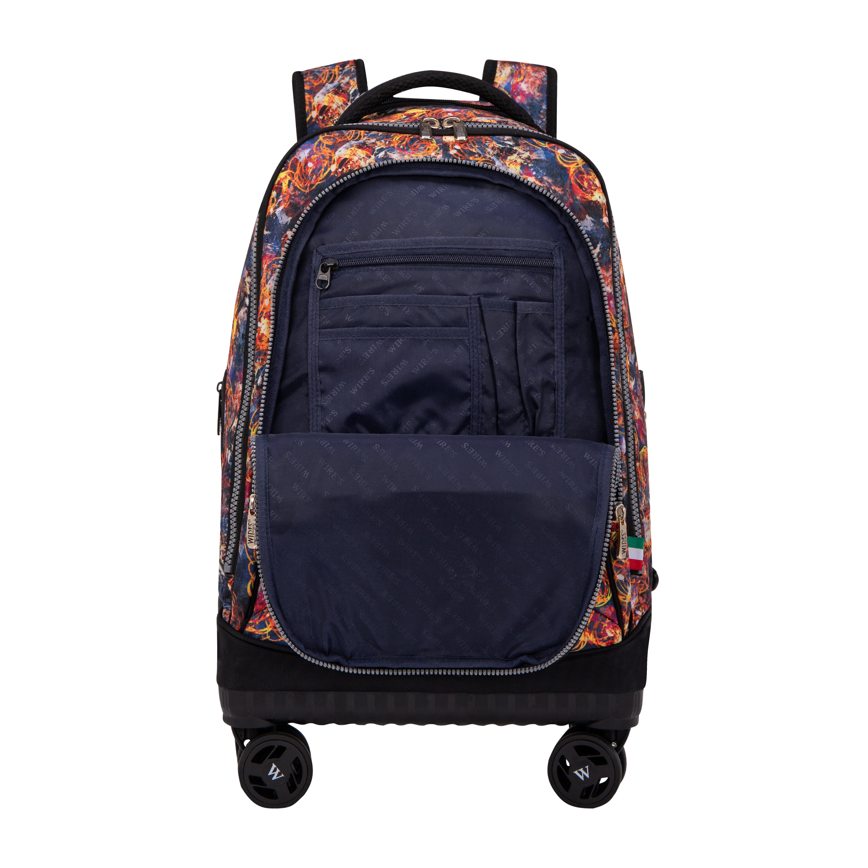 Ring Flame Wires 8-Wheels School Backpack Trolley Set -Lunch bag & Pencil Case - W24568