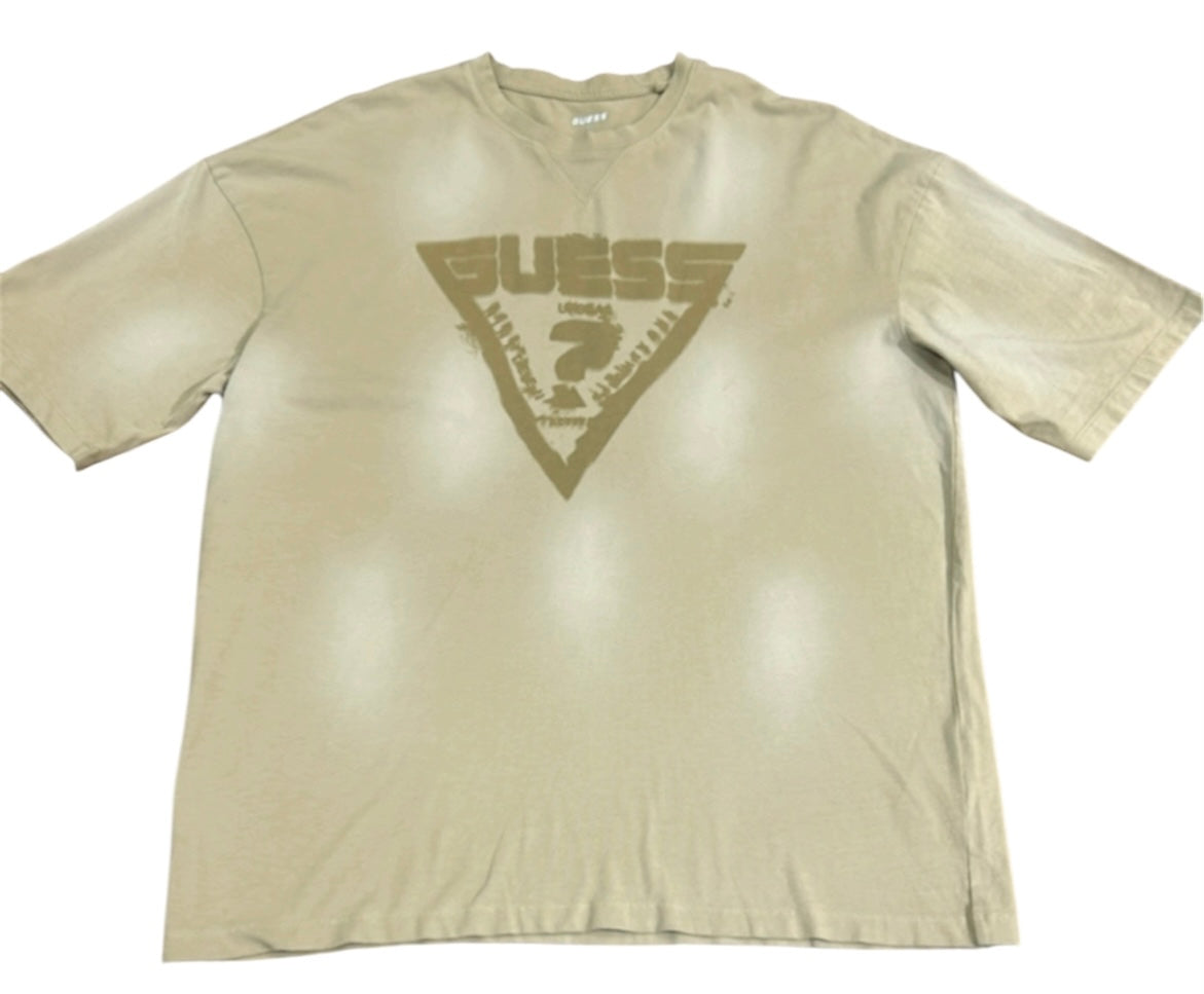 Guess Men’s Beige Cotton T-Shirt