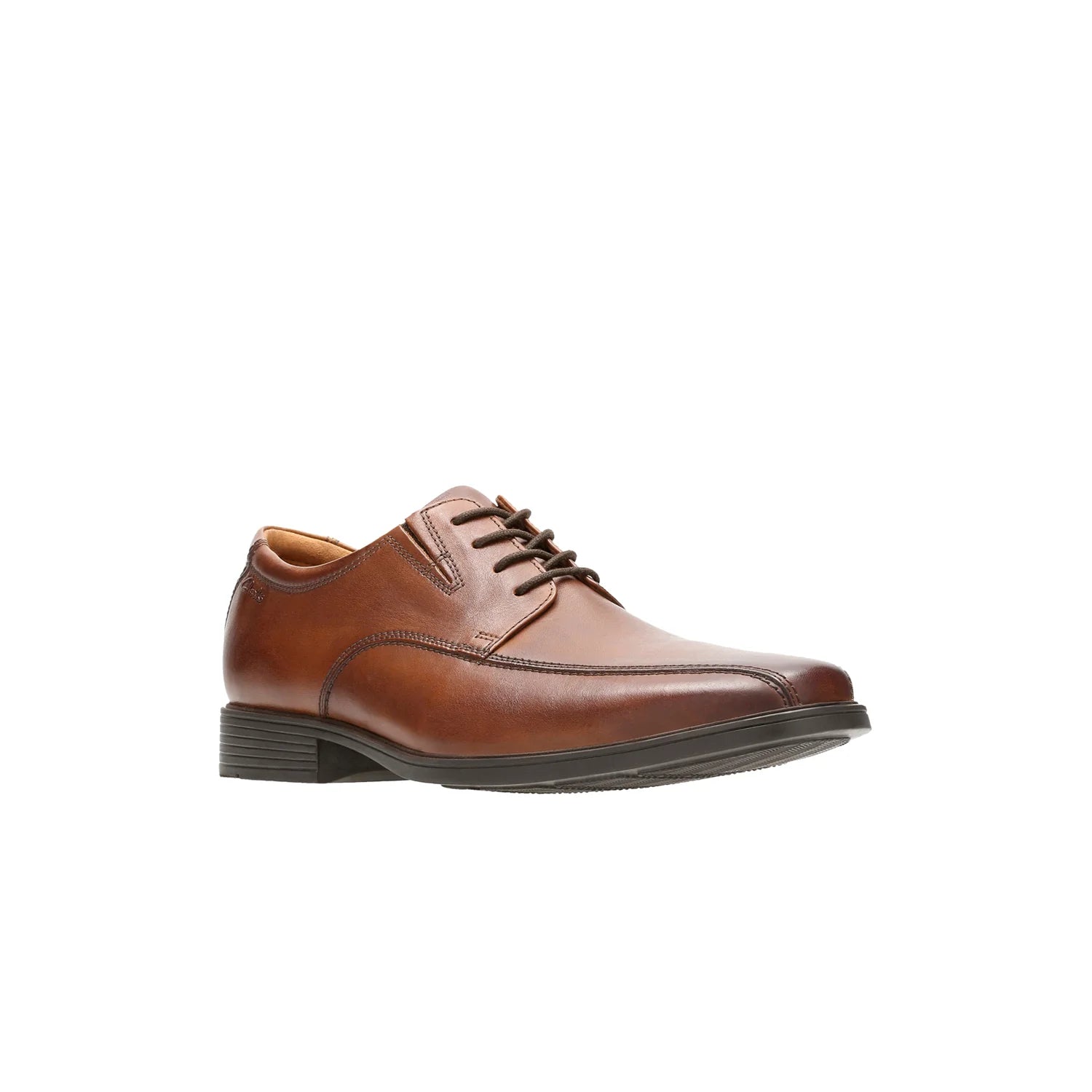 CLARKS Tilden Walk Dark Tan Leather
