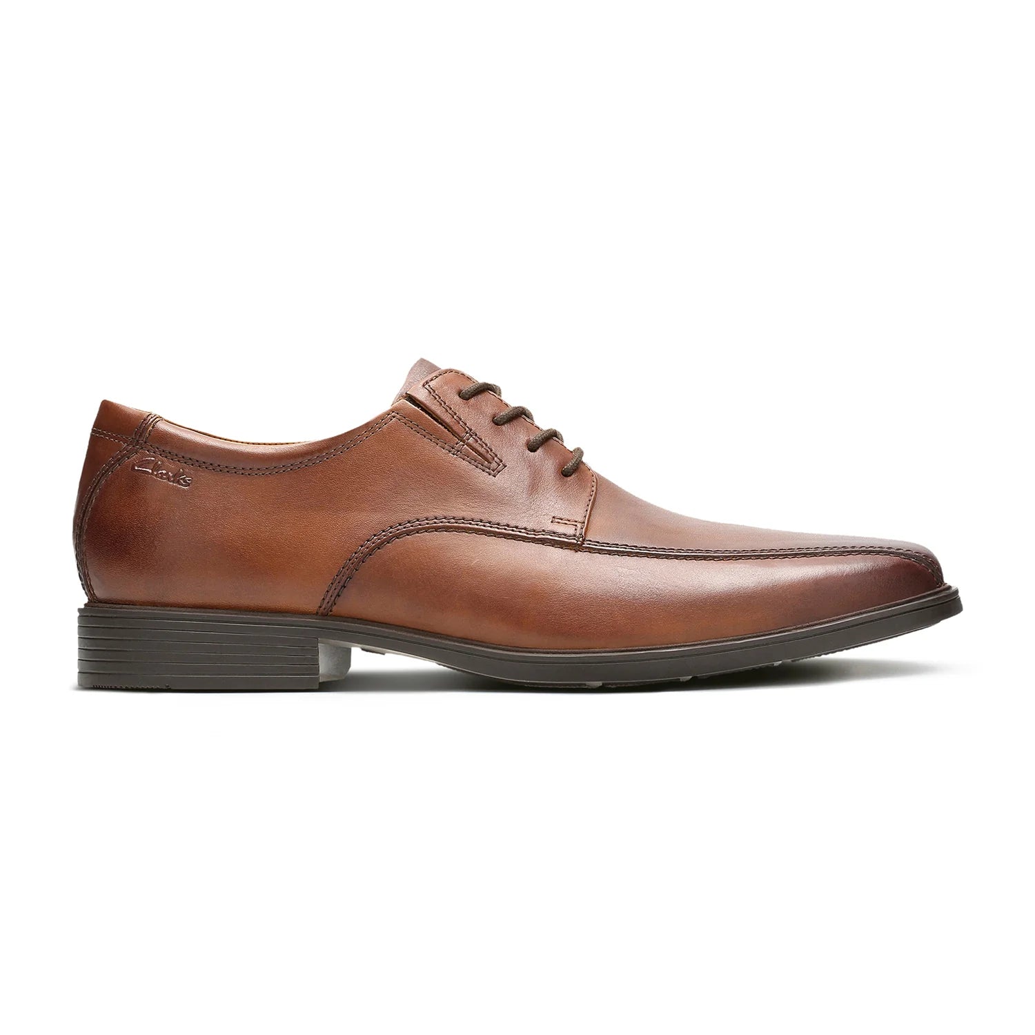 CLARKS Tilden Walk Dark Tan Leather