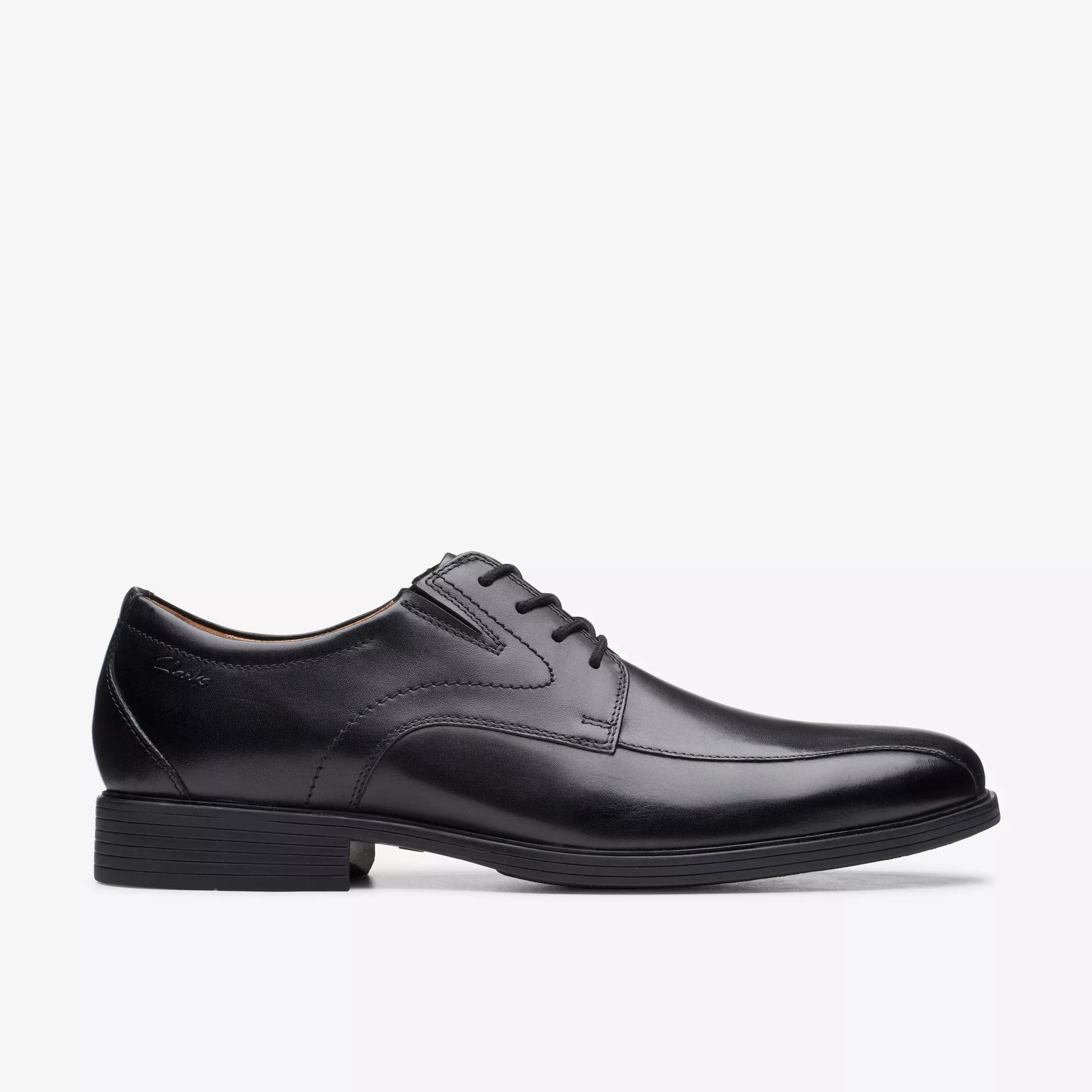 Clarks Whiddon Pace Black Leather Black Shoes