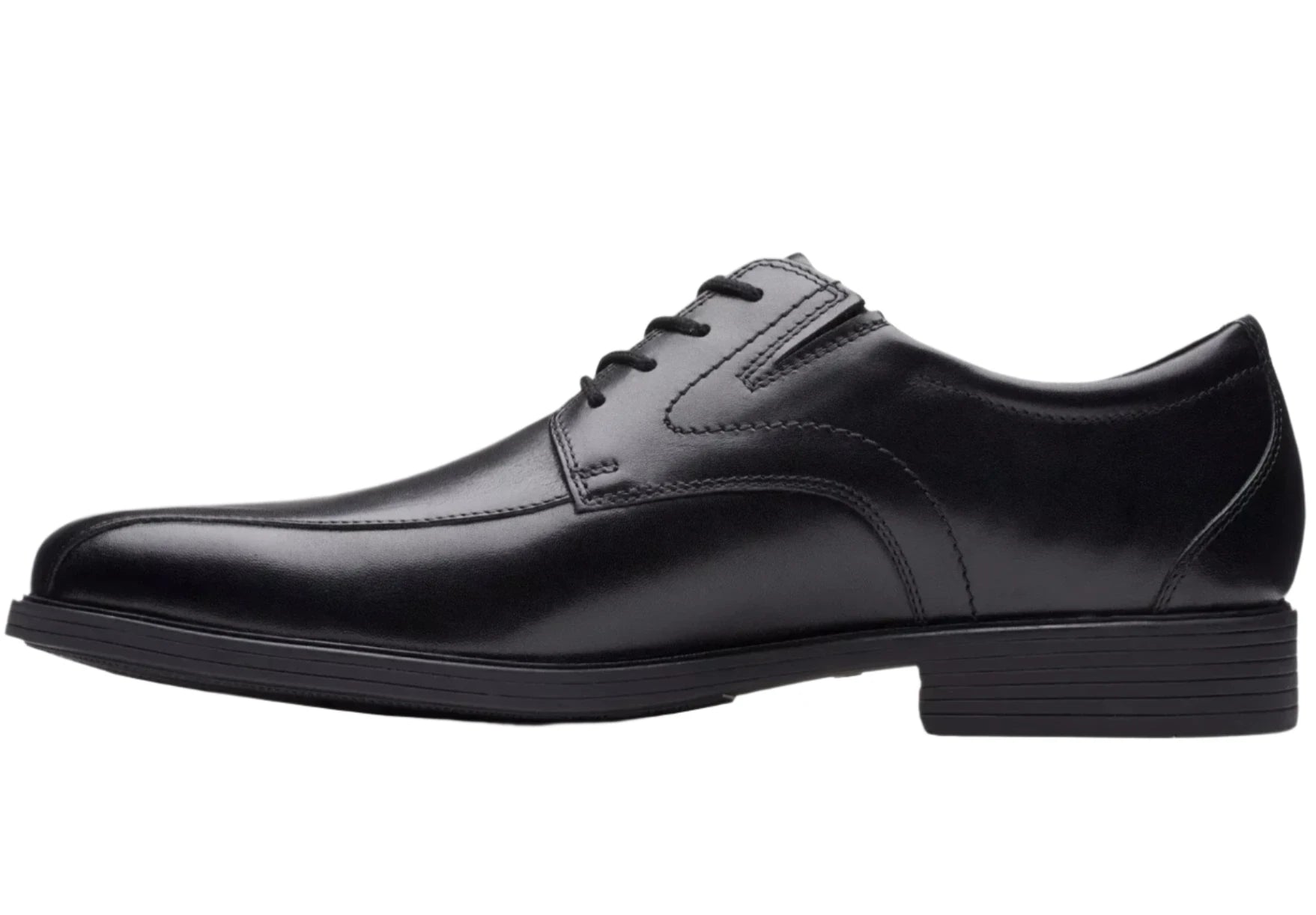 Clarks Whiddon Pace Black Leather Black Shoes