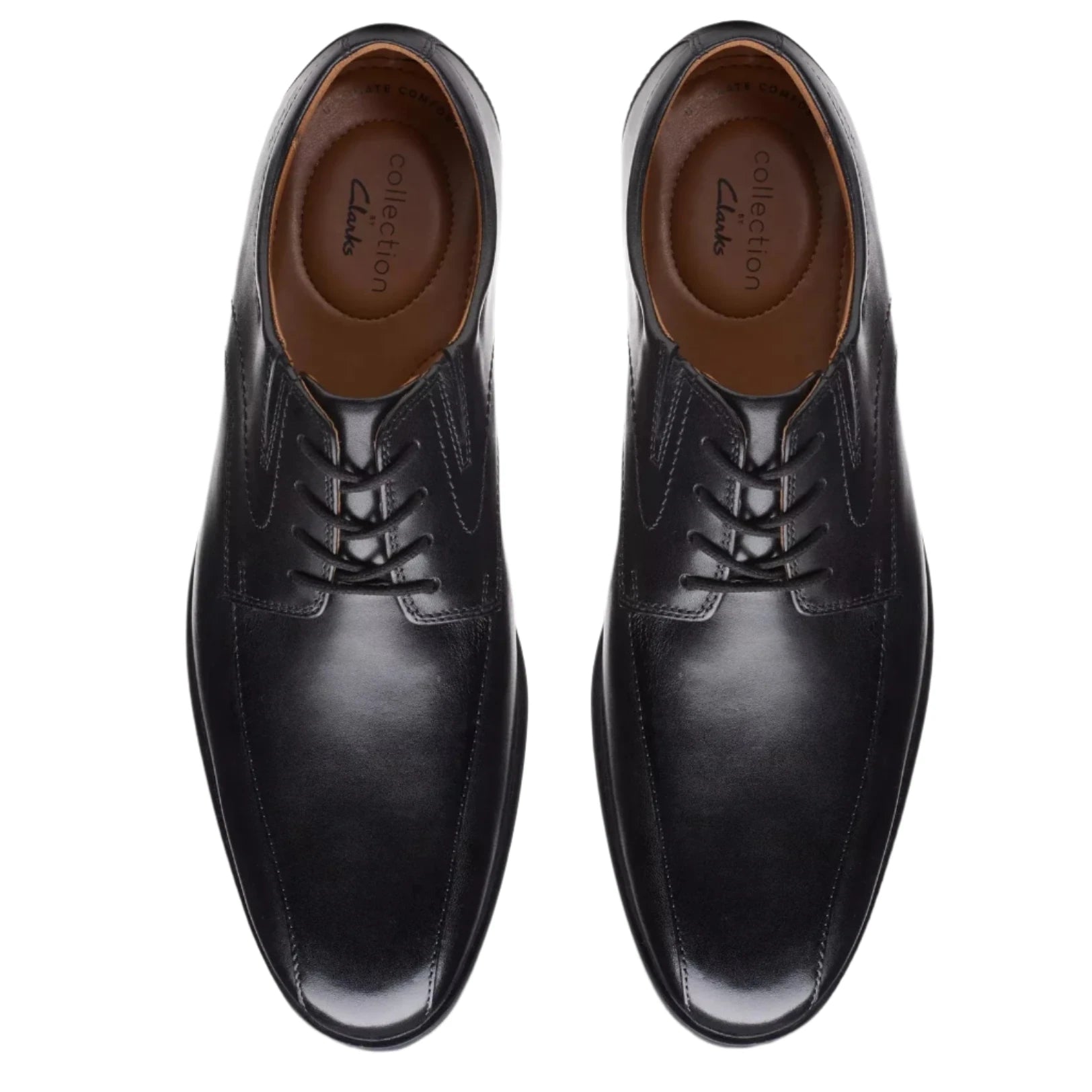 Clarks Whiddon Pace Black Leather Black Shoes