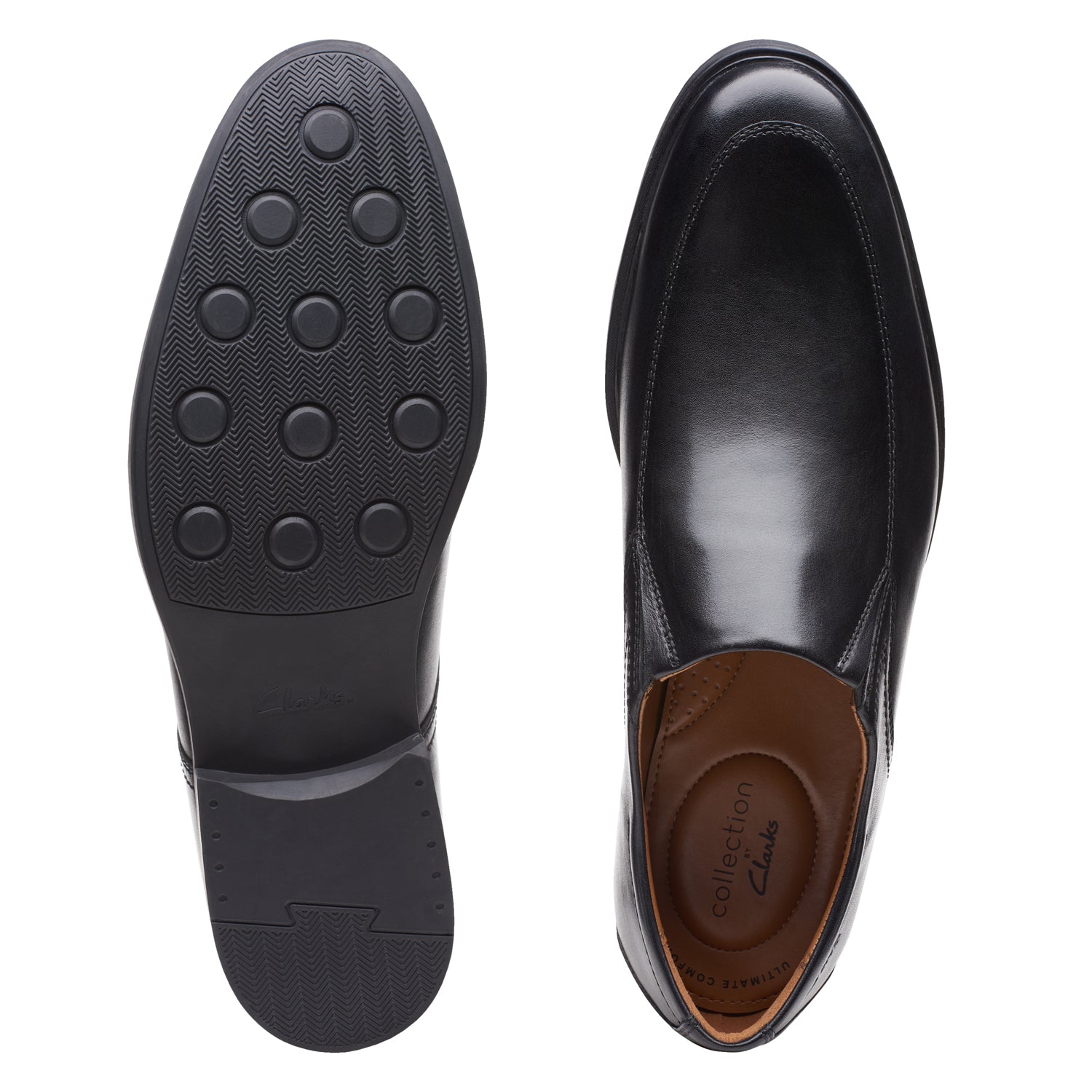 Clarks Dresslite Step Men’s Black Leather Shoes – Lightweight Formal Lace‑Ups with Cushion Comfort