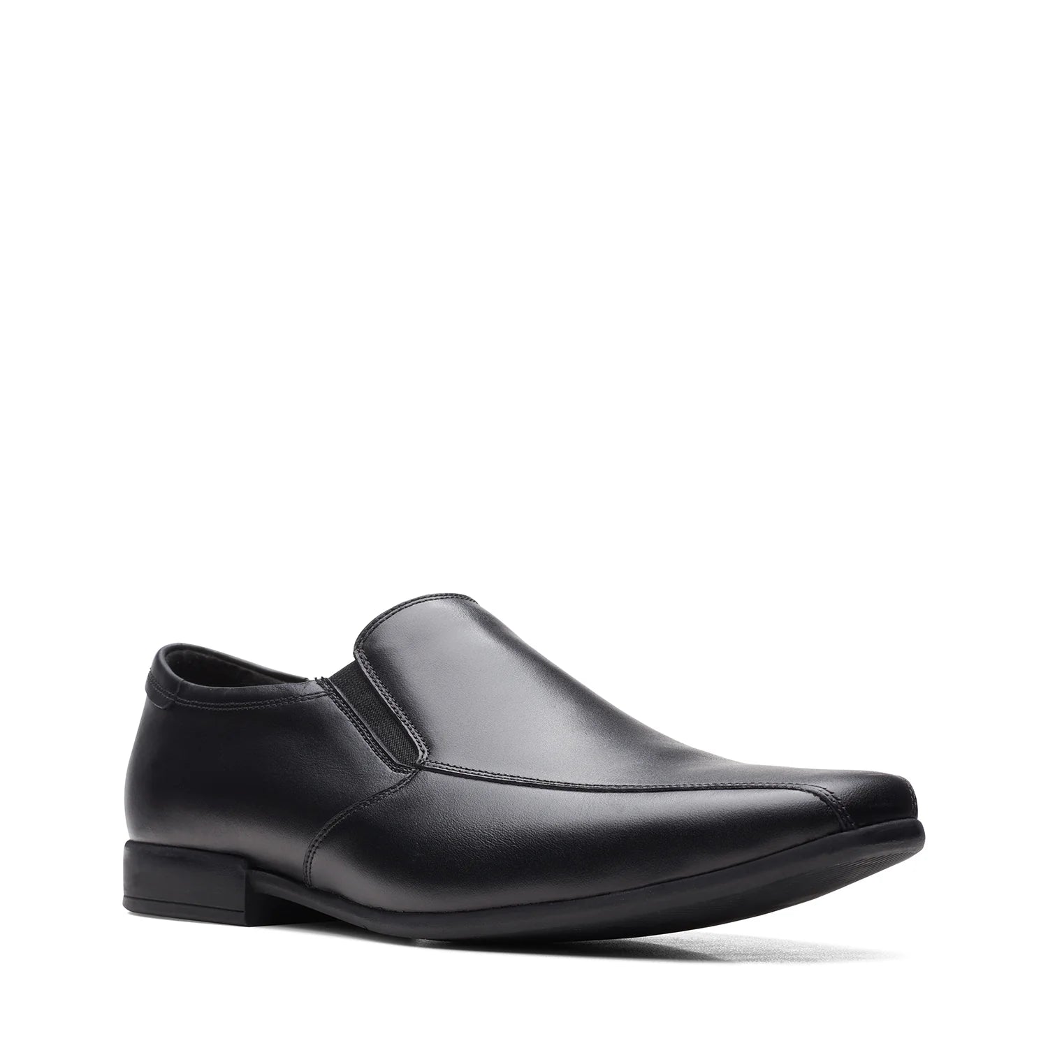 CLARKS SIDTON EDGE BLACK LEATHER ARTICAE NO:26165603