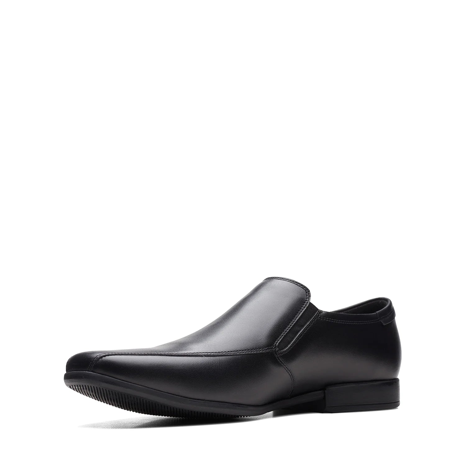 CLARKS SIDTON EDGE BLACK LEATHER ARTICAE NO:26165603