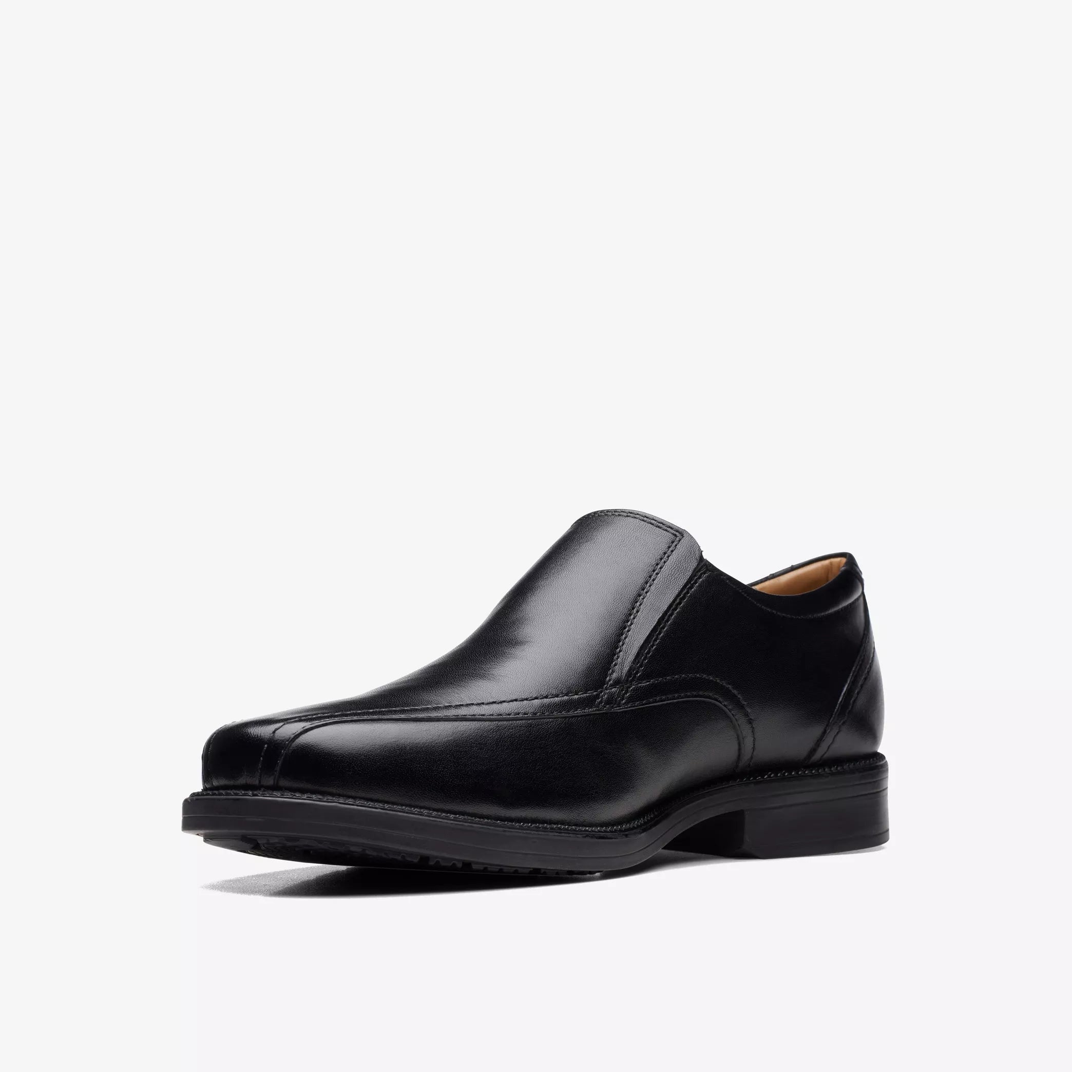 Clarks Mens Hail Tough Black Shoes Slip Ons