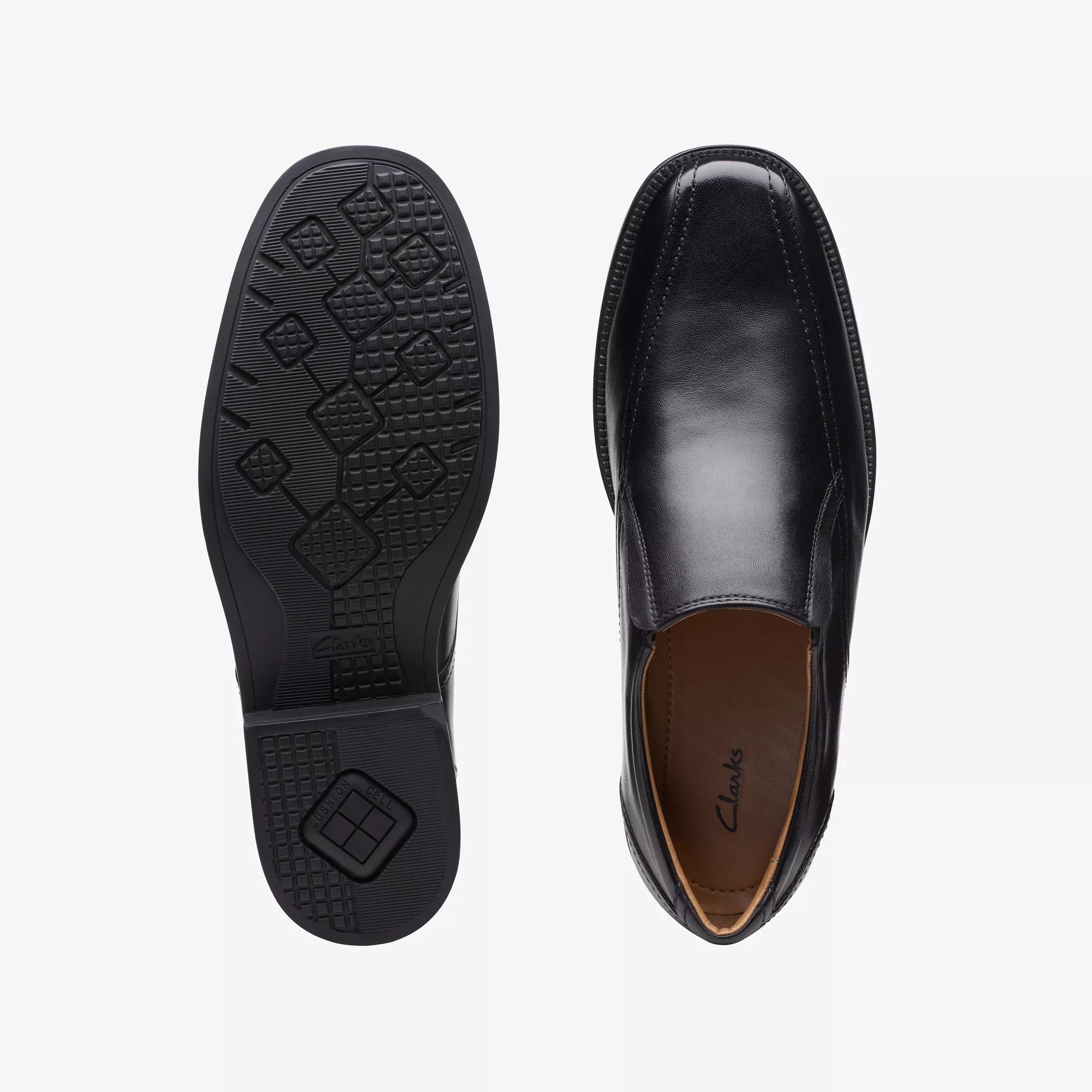 Clarks Mens Hail Tough Black Shoes Slip Ons