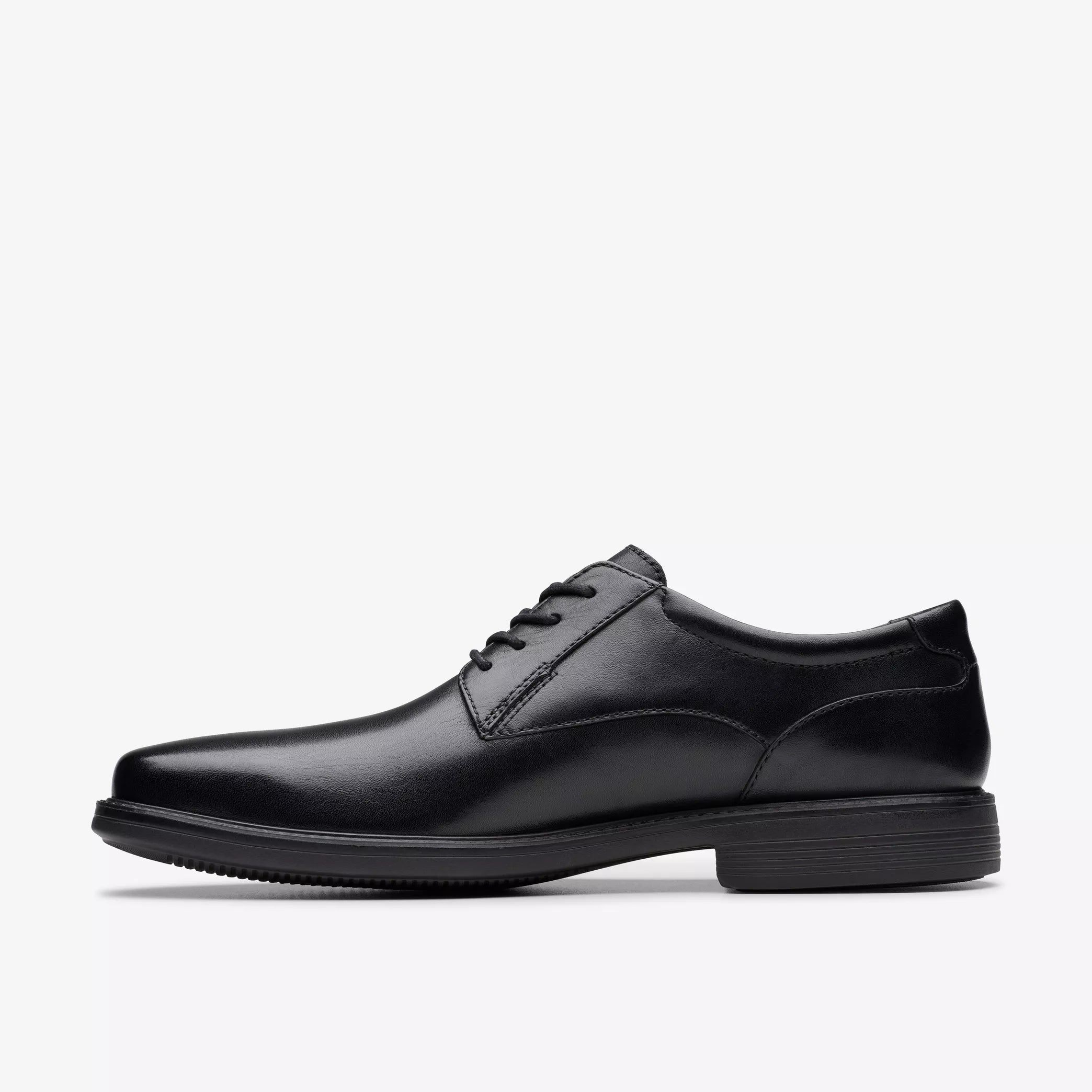 Clarks Wendell Lace II Black Leather - mens shoes