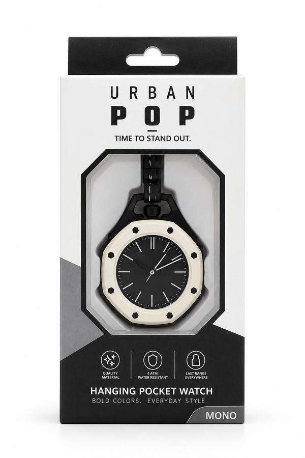 URBAN POP HANGING POCKET WATCH BLACK