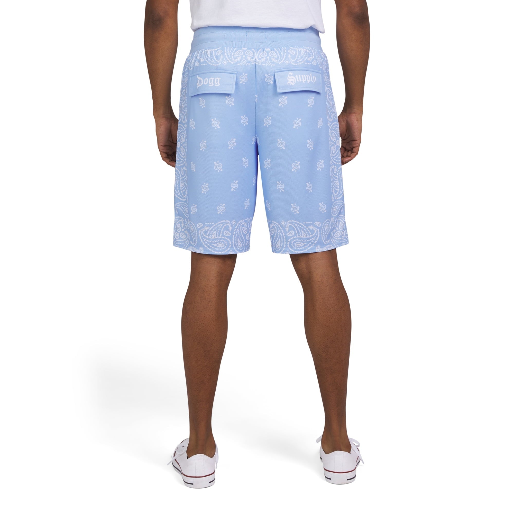 SIZE: 2XL - Dogg Supply by Snoop Dogg Men's & Big Men’s Paisley Print Mesh Pull-On Basketball Shorts with Pockets